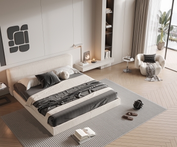 Modern Double Bed-ID:675473939