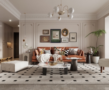 French Style A Living Room-ID:403533945