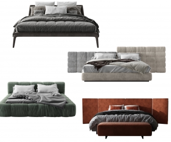 Modern Double Bed-ID:758652935