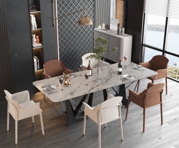 Modern Dining Table And Chairs-ID:700025084