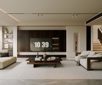 Modern Wabi-sabi Style A Living Room-ID:321413043