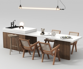 Wabi-sabi Style Dining Table And Chairs-ID:943178895