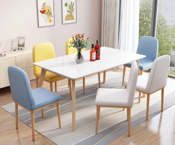 Modern Dining Table And Chairs-ID:129522093