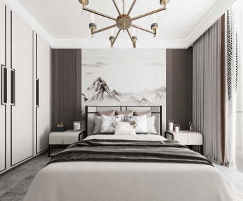 New Chinese Style Bedroom-ID:589370717