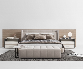 Modern Double Bed-ID:244720027