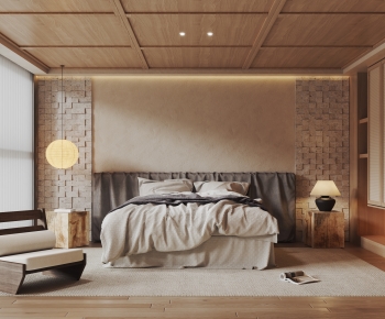 Wabi-sabi Style Bedroom-ID:444469932