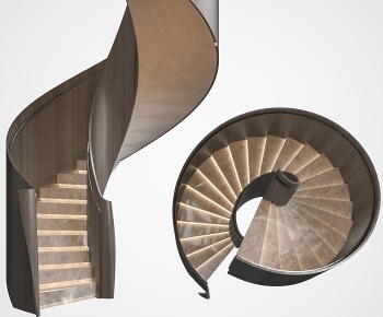 现代旋转楼梯3D模型