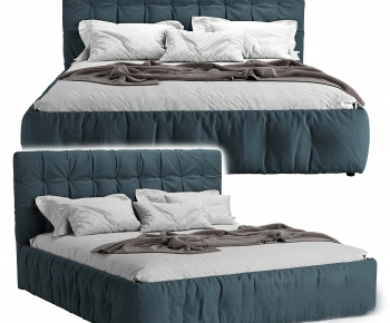 Modern Double Bed-ID:876542092