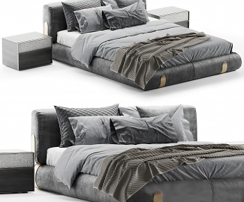 Modern Double Bed-ID:722754005