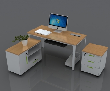 现代钢木电脑办公桌-ID:594302896