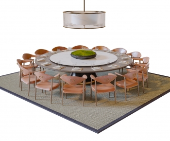北欧圆形餐桌椅组合-ID:457937005