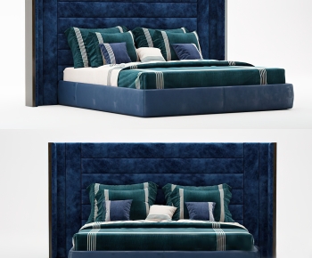 Modern Double Bed-ID:790097003