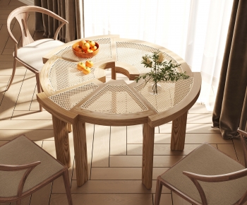 法式奶油风餐桌椅组合-ID:697119002