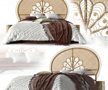 Modern Double Bed-ID:737700948