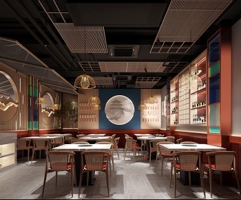 新中式火锅餐厅3D模型
