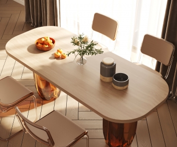 French Style Dining Table And Chairs-ID:298740972