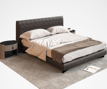 Modern Double Bed-ID:389494905