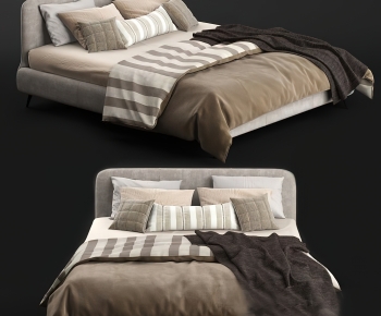 Modern Double Bed-ID:853256949