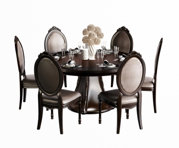 American Style Dining Table And Chairs-ID:972282896
