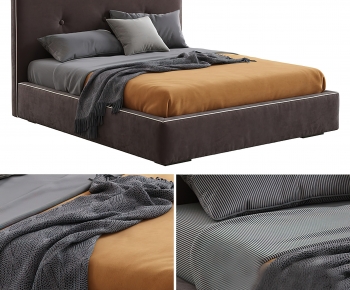 Modern Double Bed-ID:372500478