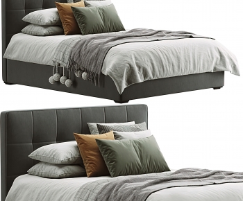 Modern Double Bed-ID:337750911