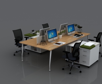 现代电脑办公桌椅-ID:264154915