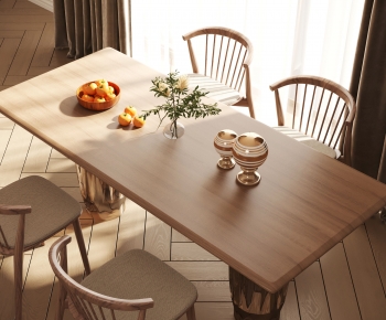 French Style Dining Table And Chairs-ID:111849329