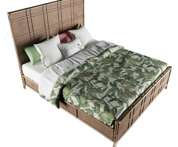 Modern Double Bed-ID:664222009