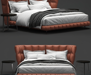 Modern Double Bed-ID:816338065