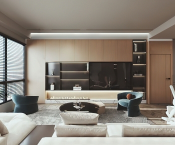 Modern A Living Room-ID:384331949
