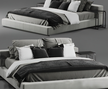 Modern Double Bed-ID:592612037