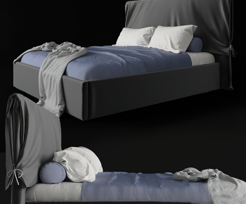 Modern Double Bed-ID:112659923