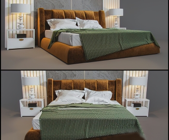 Modern Double Bed-ID:587826013