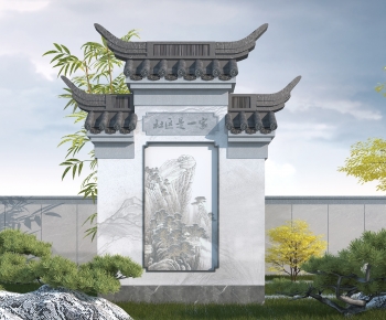 Chinese Style Landscape Wall-ID:379432922