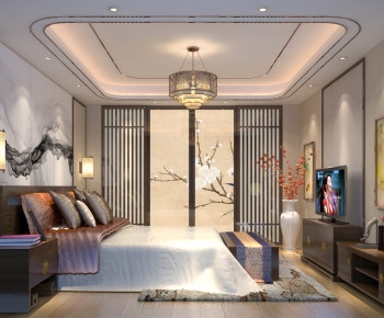 Chinese Style Bedroom-ID:381360052