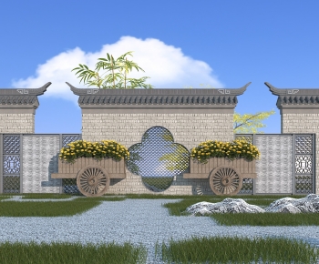Chinese Style Landscape Wall-ID:896795993