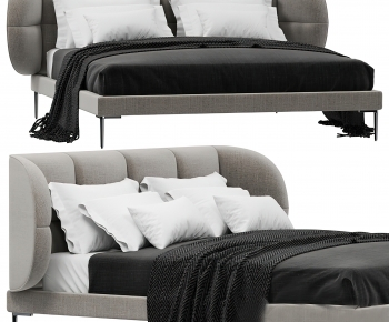 Modern Double Bed-ID:985622889