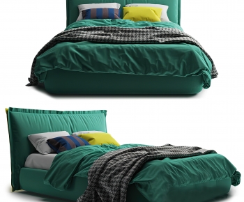 Modern Double Bed-ID:890852937