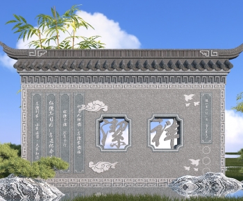 中式文化浮雕墙-ID:576527122