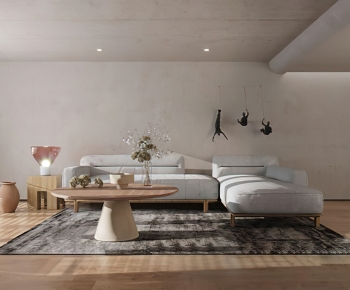 Wabi-sabi Style A Living Room-ID:987224108