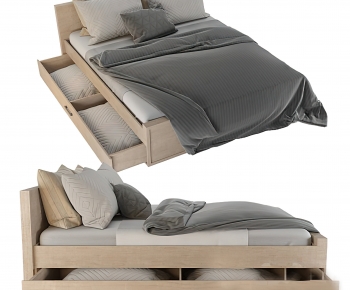 Modern Double Bed-ID:373899945