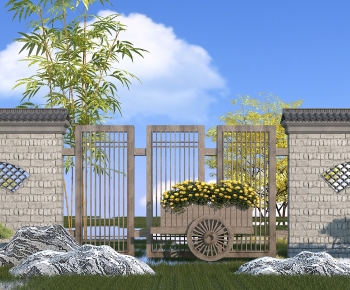 Chinese Style Landscape Wall-ID:530695926