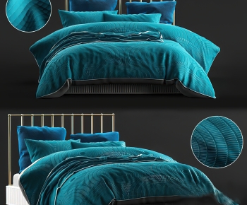 Modern Double Bed-ID:457140925