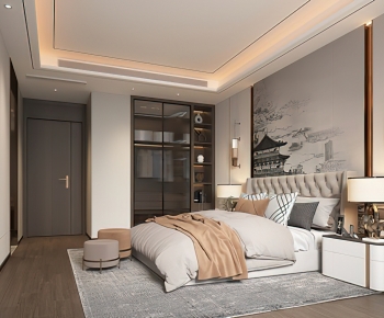 New Chinese Style Bedroom-ID:180052044