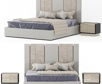 Modern Double Bed-ID:777201894