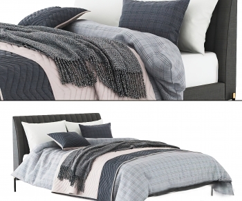 Modern Double Bed-ID:808792118