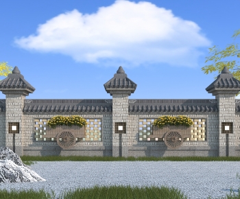 Chinese Style Landscape Wall-ID:869893078