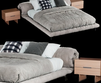 Modern Double Bed-ID:629940996
