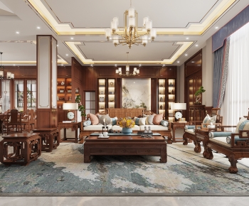 Chinese Style A Living Room-ID:877005101