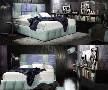 Modern Double Bed-ID:203325038